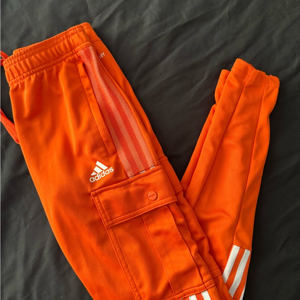 ❌SOLD❌Adidas Orange Sweatpants with Tapered Fit